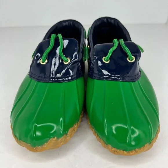 Lauren Ralph Lauren Womens Makenna Green Navy Blue Lace Up Size 7B Boat Shoes - Picture 3 of 11